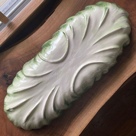 MADDUX OF CALIFORNIA Large MCM Lettuce Leaf Platter - Picture 8 of 10
